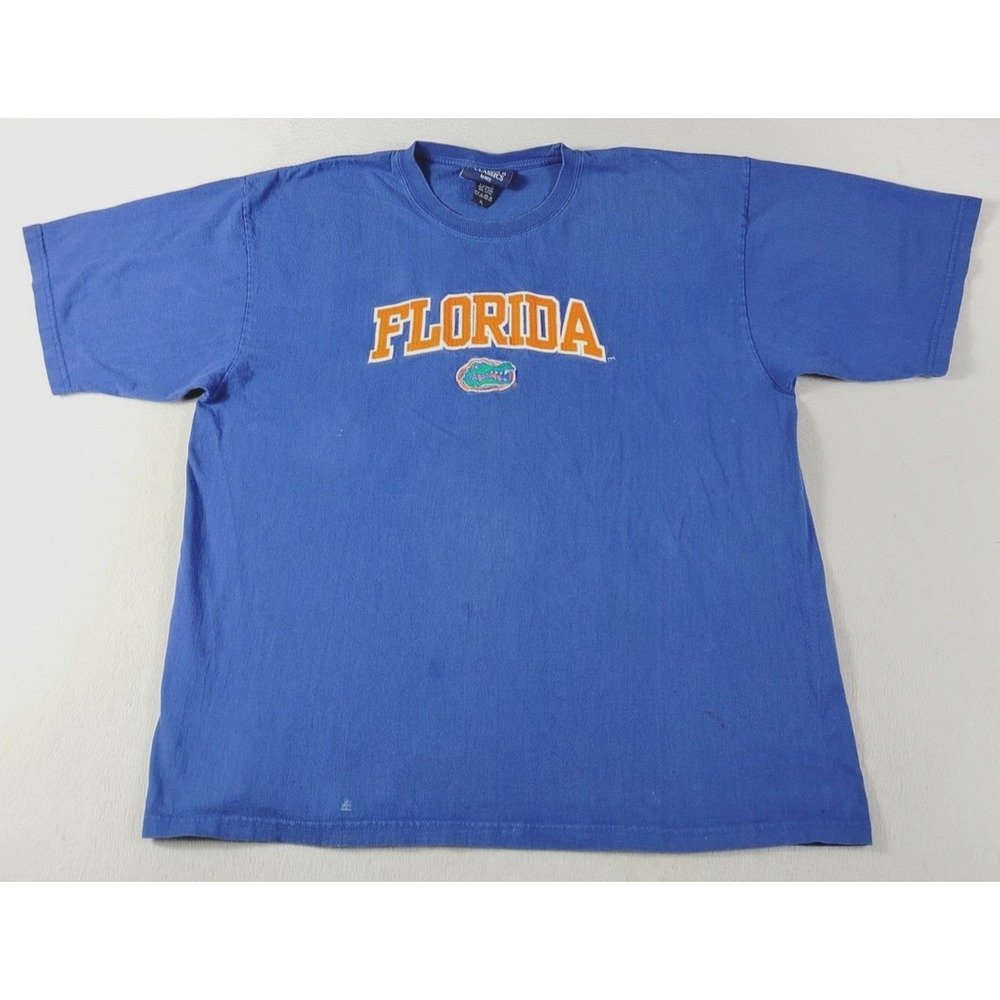 Vintage Varsity Classics Shirt Mens XL Blue Florida Gators NCAA Football Y2K